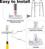 Universal Walker Ski Glides 4 Pack, Mobility Aid Accessory for Seniors, White, Practical Everyday V1189-LC-RY-00125