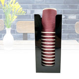 1Pc Black Cup Dispenser for Wall Mount Hard Plastic Transparent Pull Type V1370-AZ4-20735