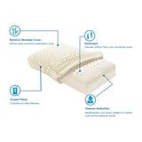 Alastairs Nature Basics Sleep System Memory Foam Gusset Pillow 65 x 40 x 13cm V442-MFL-PILLOW-MEMORYGUSSET-NATURAL-ST