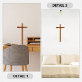 Decorative Wooden Cross Light Brown for Home and Office 4Pcs V1369-AZ3-W-20845