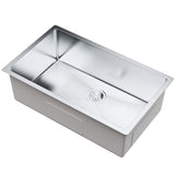 Kitchen Sink, 304 Stainless Steel Drop-In Sinks, Undermount Single Bowl Basin with Accessories V952-QRSSCTXPDCY30ZB7SV0