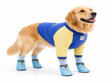 Blue 4XL Size Dog Protective Care Set - Polyester Elbow Sleeve, Adjustable Taffeta Dog Boots with V888-ELOSUNG56043