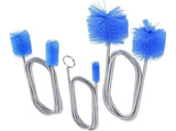 3 Piece Drain Brush Set Flexible Long Stainless Steel Tube & Double Ended Brushes for Kitchen Pipe V1192-AZ-W-22207