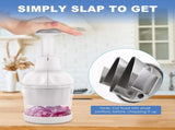 Vegetable Chopper, Food Chopper Manual Hand, Onion, Salad, Garlic, Nut & Veggie Cutter, Dishwasher V1258-DP02-WO-96