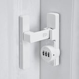 White 90 Degree Barn Door Lock,Mechanical Password Lock,Flip Latch with Combination,3 Digit Password V1188-CYX-LHJ-230