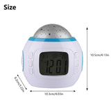 Alarm Clock, Kids Sleep Clock Starry Sky Night Light Star Projection Clock, Music Digital Clock with V1189-LWWAL-20260325-00436