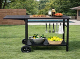 Levede Outdoor Kitchen Cart Mobile Foldable Food Prep BBQ Grill Dining Table ST1016-BK-AU