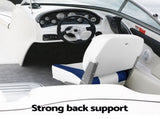 Seamanship 2X Folding Boat Seats with 2X Adjustable Pedestals 5575cm Marine Swivel Low Back 13cm BS-86202-WB-40-5575X2