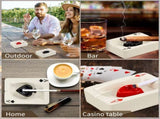 2 Pcs Cool Ashtray Creative Poker Ceramic Cigarette for Stoners Accessories Home Office Stoner Room V1259-DP01-A-1161
