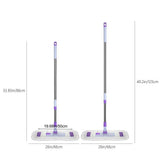 Flat Floor Mop, with Stainless Steel Handle, Reusable Washable Mop Pad, Wet Dry Flat Mops for V1366-AZ2-W-23324
