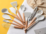 Silicone Cooking Utensil Set Non-stick Kitchen Utensils Set 11 PCS Heat Resistant Kitchen Tools with V1294-YM0901-H26870