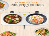 Double Burner Electric Ceramic Cooktop 2000W Countertop Hot Plate with 5-Level Temperature Control, V1341-ZY-6RD9N6JA-BLACK