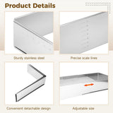 Adjustable Rectangular Cake Ring, Stainless Steel Mousse Cake Ring Mould for Tiramisu, Ret V1369-AZ3-W-08761