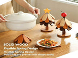 Green Christmas Tree 5-Tier Apple Pattern Heat Insulation Pad, Stylish Table Ornament for Christmas V1221-XM-LB4084-ZS98