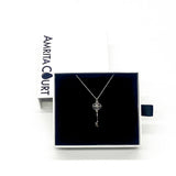 Gift Box - Key White Gold Aroma Necklace Purify Oil Blend V760-GBAJ - 38