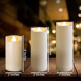 Battery Operated Candles with Timer in Waterproof Flameless Led Pillar Candles, Small, Slim Electric V1107-124-06929-YEL-5PACK