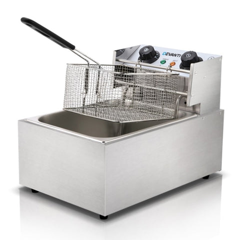 Devanti 10L Electric Commercial Deep Fryer Single Basket 2200W CDF-D4C-SINGLE