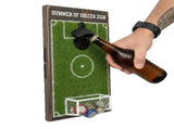 Wall-Mounted Soccer Field Bottle Opener with Goal Net Catcher Football-Themed Bar Accessory for V1341-ZY-QST3YNSL-L