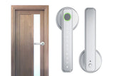 5 in 1 Smart Door Lock Fingerprint Door Knob with IC Cards and Backup Keys - Silver V1263-JX-6264-1