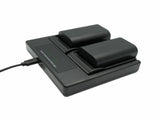 HRIDZ LP-E6 2 Batteries and 1 Dual Charger for Canon LP-E6n LP E6 Battery V571-TFDCB2B1C1BLPE6