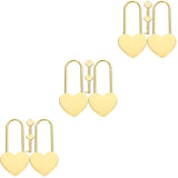 6-Piece Heart Shaped Padlock Set, Metal Locks for Diary, Box, Crafts, and Small Locking Needs V1369-AZ3-W-12859