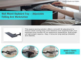 Wall Mount Keyboard Tray Adjustable Folding Arm Workstation V63-954061