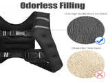 Weighted Vest With Mesh Pocket & Adjustable Buckle 8kg / Blue V1409-SKU-27006