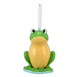 Frog Shape Toilet Brush Creative Bathroom Cleaning Brush with Holder Bowl Standing Toilet Brush Set V1294-YM0523-3117220058011