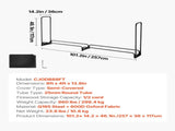 Firewood Rack with Waterproof Cover, 2.57m Outdoor Firewood 1/2 Cord Storage Metal Log V952-HWDCJ8FTPSYG1JYW6001V0