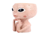 Head Planter Resin Unique Succulent Flower Pot Open Eyed Alien Face Planter Desktop Ornament with V1294-YM0710-3111230268911
