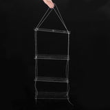 Transparent Acrylic Hanging Plant Shelf 4 Tiered for Indoor Window Use V1192-AZ-W-29763
