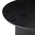 Luxe Black Ribbed Texture Wooden Coffee Table V264-TAB-723C-BLK-NA-1