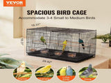 Bird Cage, 18 in, Small Parakeet Cage Divider, Sturdy Metal Bird Flight Cage, Travel Birdcage V952-ZMSMNNL31191DY8JTV0