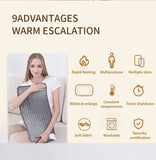 Heated Pad Zero-Gravity Pad Temperature Control Timer Winter Warmth Suitable for both humans and V1107-742-72250-GRY1