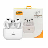 USP True Wireless Earphones/Headphones White BT241 - Smart Touch Controls, Noise Isolation, V1202-V2-MPA-6972890208108