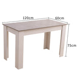 Dining Table Rectangular Wooden 120M-Grey&White V264-DNT-409C-LGR-12M-1