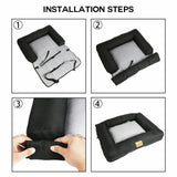 Medium Sized Waterproof Dog Car Seat Bed with Safety Belt V767-9LPET01-M-GJ-B