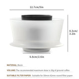 Coffee Brewer Cup Detachable Espresso Filter Cup with Filter Papers Compatible for Hoop V1192-AZ-W-22075