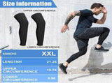 3 Pairs Leg Sleeves,Full Length Leg Compression Sleeve,Sports Leg Knee Sleeve with Anti Slip V1370-AZ4-17665