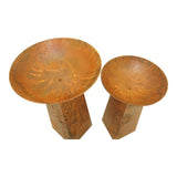 Set 2 Nested Rust Tree of Life Firebowls 83cm V637-01520FIR
