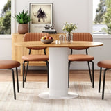 Clara Gather Round Oval Dining Table V264-DNT-415C-NTR-13M