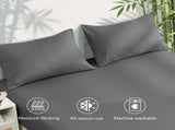 4 Piece Ultra Soft Bamboo Breathable Sheet Set -Hotel 2000TC Breathable Bed Sheets Set with 37 V1317-BAMBOO-AUK-4JT-GREY