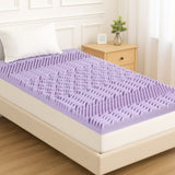 Giselle 8cm Memory Foam Mattress Topper Lavender Infused Bamboo Cover 7-Zone Single MATTRESS-TOP-7Z-8LA-S