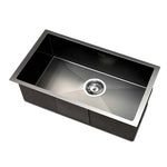 Cefito Kitchen Sink 45X30CM Stainless Steel Basin Single Bowl Black SINK-BLACK-3045