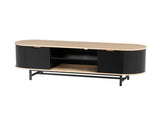 Artiss TV Unit Entertainment Unit Storage Cabinet Black Pine FUR-Z-TV140-BKWD-AB