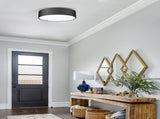 Close to Ceiling, Large Size Matted Black Metal Shade Flush Mount Ceiling Light Fixtures,Socket V1370-AZ4-06066