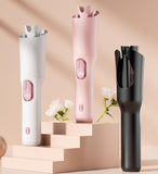 Black Portable Cordless Hair Curler - USB-C Rechargeable Automatic Hair Waver with Ceramic Barrel & V888-ELOSUNG32838