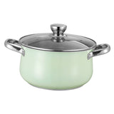 Green Stainless Steel Saucepan for Stew Soup and Hot Pot Cooking V1192-AZ-W-20530
