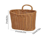 Plastic Woven Wall Hanging Storage Bask - Imitation Rattan Organizer for Bathroom, Kitchen, or V1369-AZ3-W-11078