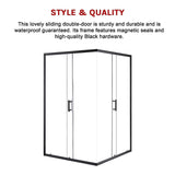 1200 x 800mm Sliding Door Nano Safety Glass Shower Screen By Della Francesca V63-829541